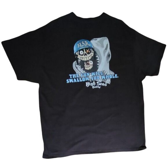 High Seas Rally Black SS Tee The Fun Will Swallow You Whole graphic  XL 46-48 - Picture 1 of 8